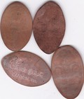 Elongated Souvenir Penny  Set Of 4 Assorted  ice Cream  Themed Pennies  Z 506