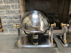 Vtg Round Roll Top Full Size Chafer Chafing Dish