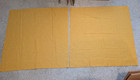 2 Vintage Window Cafe Curtain Panels Mustard Yellow Woven Linen 31x31 