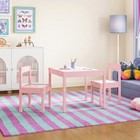 Mainstays Kids 3-piece Dry Erase Activity Table Chair Set Pink Learning Play