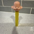 Vintage Pez Bald Man Boy Yellow Stem 2 6 No Feet Made In Austria
