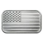 1 Troy Oz  999 Fine Silver American Flag Bar Bu   1 99 9  24k Gold  100 Bill