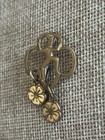 Vintage 1950s Girl Scout Brownies Pin Brooch Gold Clover Dangle Charms Clubs 1 