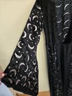 Women   s Plus 18-20 Witch Dress   Hat Black silver Moon Star Glitter Halloween