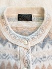 Vintage Arte Inka Alpaca Cardigan Sweater M Peru Pastel Fair Isle Geometric