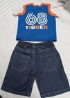 Disney Winnie The Pooh Tigger Basketball Toddler Shirt 12-18m   Jean Shorts 2t