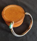 Signed Vintage Navajo Carinated Sterling Silver Snake Cuff  Heavily Detailed 