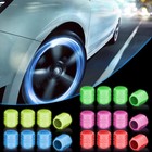 20 Pcs Glow In The Dark Tire Valve Caps Fluorescent Stem Car Universal Air Cap A