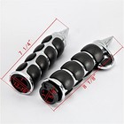  1 Pair Hand Grips Chrome Black-b with Throttle Assist 