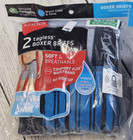 4 Pair Of Hanes Tagless Xl Moisture Soft   Wicking Boxer Briefs - 2 Packs Of 2
