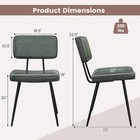 Dining Chairs Set Of 2 W  Pu Leather Cover Filled Sponge Waterfall Seats