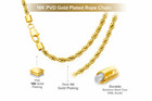 Rope Chain Real 18k Gold Bonded Over 316l Steel  Sweat   Waterproof Never Fade