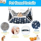 Double Layer Pet Rat Hammock Warm Fleece And Linen Hanging Bed For Cage Hamster