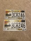 Minnesota Critical Habitat License Plates 2 Sets Of 2 Normal Dents  Dings Expire