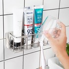 Toothbrush And Toothpaste Holder Wall Mounted     Space-saving Bathroom Organizer