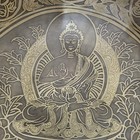 Tibetan Singing Bowl Buddha   Om Mantra Carved Yoga Meditation Made In Nepal