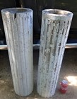Two Antique Primitive Usa Architectural Garden Wood Baluster Post Fluted Columns