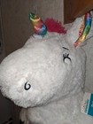 Unicorn Plush Glittery Stuffed Animal Walmart Pink White Soft 29 In