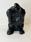 Vintage Heavy Cast Iron Playful Black Cat Doorstop