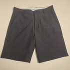 Footjoy Performance Golf Shorts Mens 34 Black Stretch Flat Front Slash Pockets