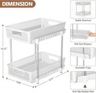 2 Pack Pull Out Bathroom Organizers And Storage  2 Tier Stackable Under Sink Sto