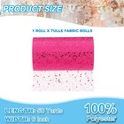 Tulle Fabric Rolls 6  By 50 Yards Fabric Spool Tulle For Diy  Hot Pink
