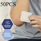 50pcs Large Wound Bandages Non-woven Adhesive First Aid 6x7cm