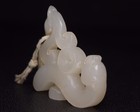 Chinese Nephrite Hand Carved Positive Energy Dragon Pendant Figurine Carving