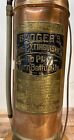 Vintage Badgers Fire Extinguisher Brass Copper Lamp With Instruction Plaque