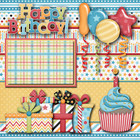 Happy Birthday Premade Scrapbook Pages Paper Printed Layout Dbds