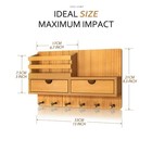 Modern Farmhouse Key Holder Wall Mount With 2 Drawer Organizer - Holder For W   