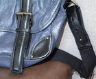 Chloe Men s Navy Black Quilted Leather Shoulder Bag Crossbody Used