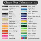 4 Piece - Custom Iron On Heat Transfer Vinyl Decal - Diy Sports Htv - Any Color