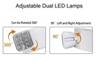 Led Emergency Light With Battery Backup Adjustable Led Lamps Ul Listed  2-pack 
