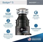 Standard Series 1 2 Hp Continuous Feed Food Waste Disposer  Badger 5 W c