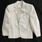 Precious Angels Toddler 3 Pc  White Tuxedo Set  3t Vest Jacket Pant Wedding Suit