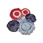 Crocheted Doilies  1 Pot Holder Various 5 Sizes Grandma Multicolors Vintage 