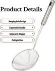 Spider Strainer Skimmer Spoon  Hspiow Set Of 3 Sizes Frying Spoon Silver 