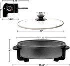 Electric Skillet And Frying Pan  12  Round With Nonstick Coating