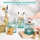 Teal Blue Beach Bathroom Accessories Set  Toothbrush Holder  Soap Dispenser  Cot
