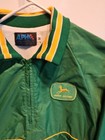 Vtg John Deere Trucker Tractor Farm Work Jacket Coat Mens Medium Windbreaker 