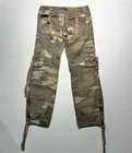 Joy Jeans Cargo Pants Men s Large Green Camouflage Cotton Ankle Zip Drawstring