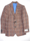Boys T o  Brown   Orange Jacket   Pants 2pc  Suit Classic   Husky Sizes 8 - 20