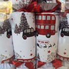 Set Of 4 World Market Holiday Crackers London Christmas Red White Open Box
