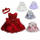 Flower Girl Bridesmaid Dress Baby Kid Party Mesh Bow Wedding Tutu Dress Princess
