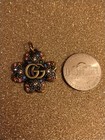 Designer Stamped Bronze Gucci Charm button