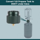 Gaspro Propane To Butane Adapter  1 Lb Tank Input And En417 Lindal    