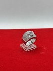 Ricardo M  Solitaire Ring Size 9 925 Sterling Silver Designer Jewelry