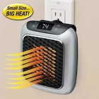 Lcd Portable Electric Small Heater Turbo 800 Wall Outlet Space Heater Remote