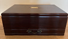 Reed   Barton Anti-tarnish Wood Silverware Flatware Storage Chest Box W drawer